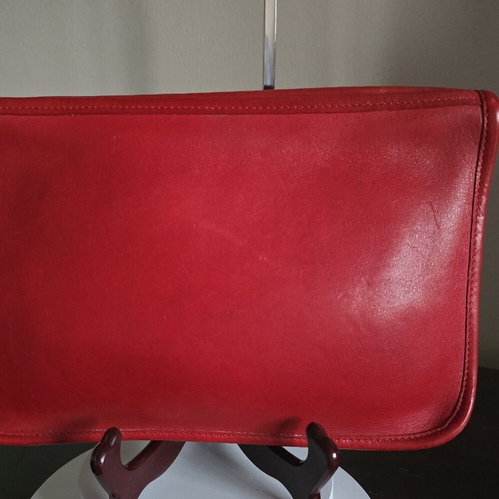 Coach Red Leather Small Portfolio Wristlet /Clutch ~ 11 x 7 ~ Vintage EVC